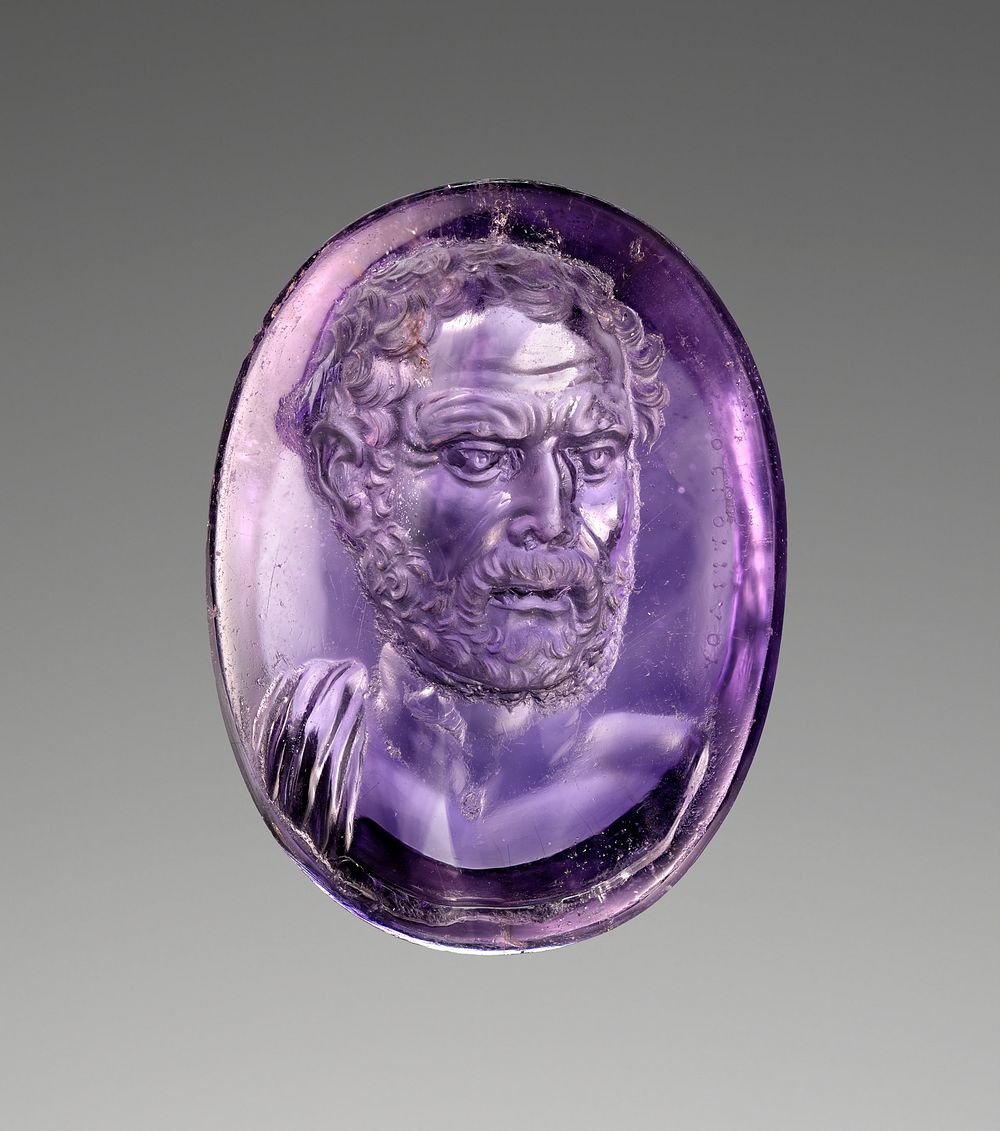 Intaglio with Bust of Demosthenes by Dioskourides