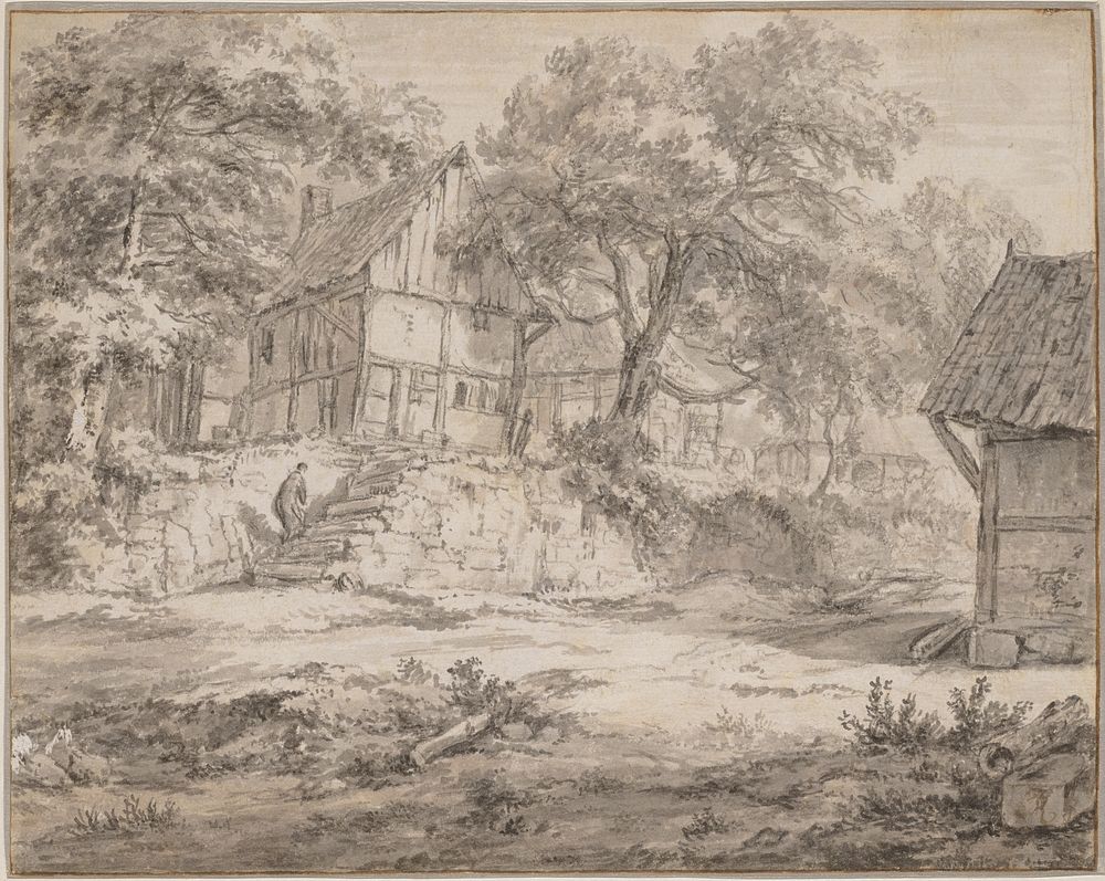 Cottages among Trees by Jacob van Ruisdael