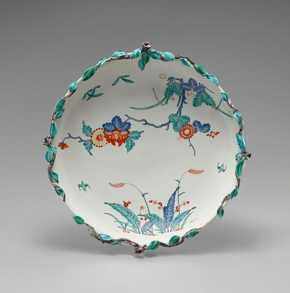 Large Dish (Coupe) by Chantilly Porcelain Manufactory