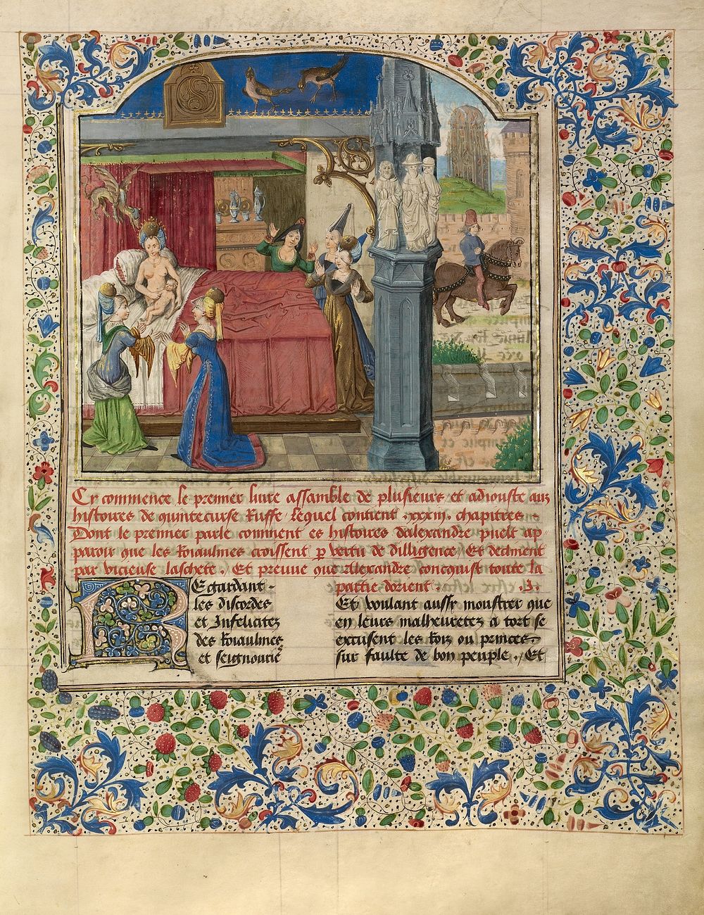 The Birth of Alexander by Master of the Jardin de vertueuse consolation