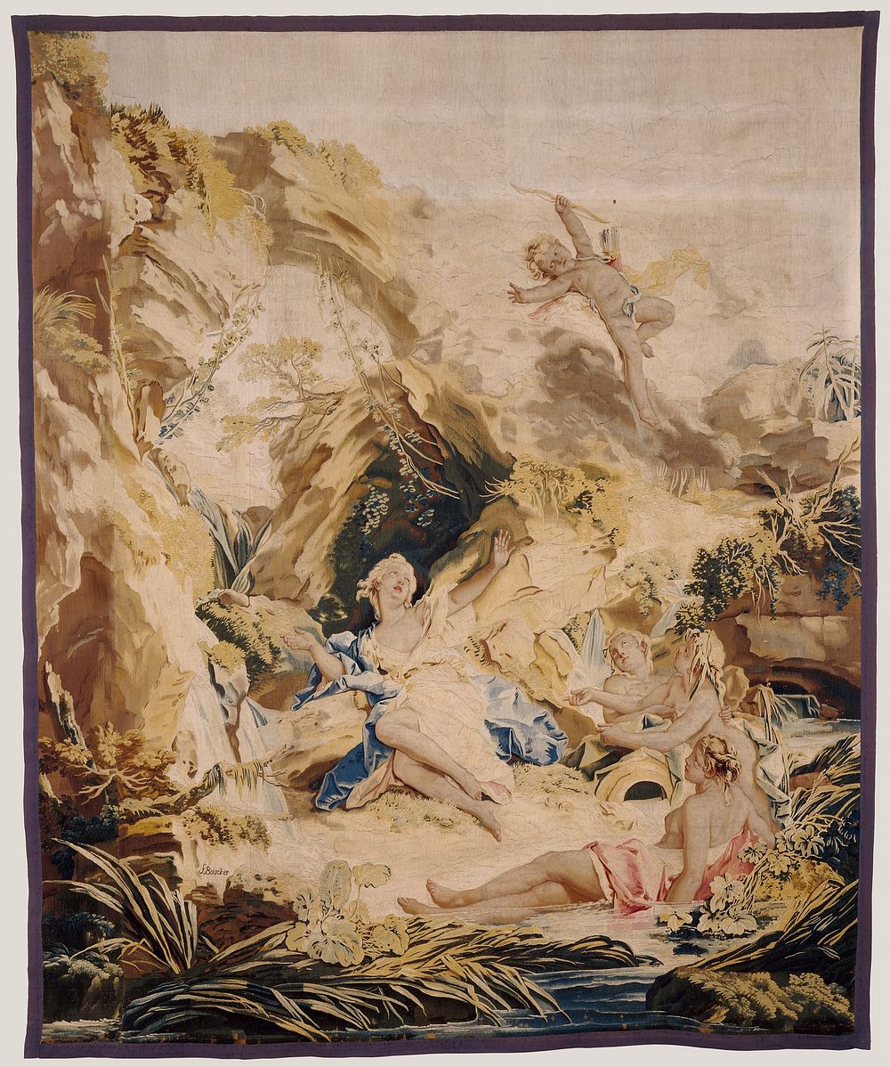 Tapestry: The Abandonment of Psyche by François Boucher, Nicolas Besnier, Jean Baptiste Oudry and Beauvais Manufactory