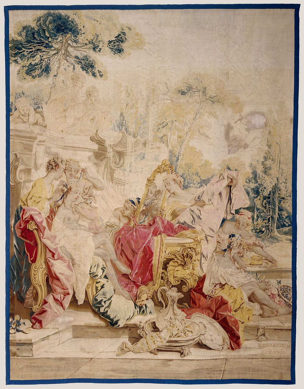 The Toilette of Psyche from The Story of Psyche tapestry series by François Boucher, Nicolas Besnier, Jean Baptiste Oudry…
