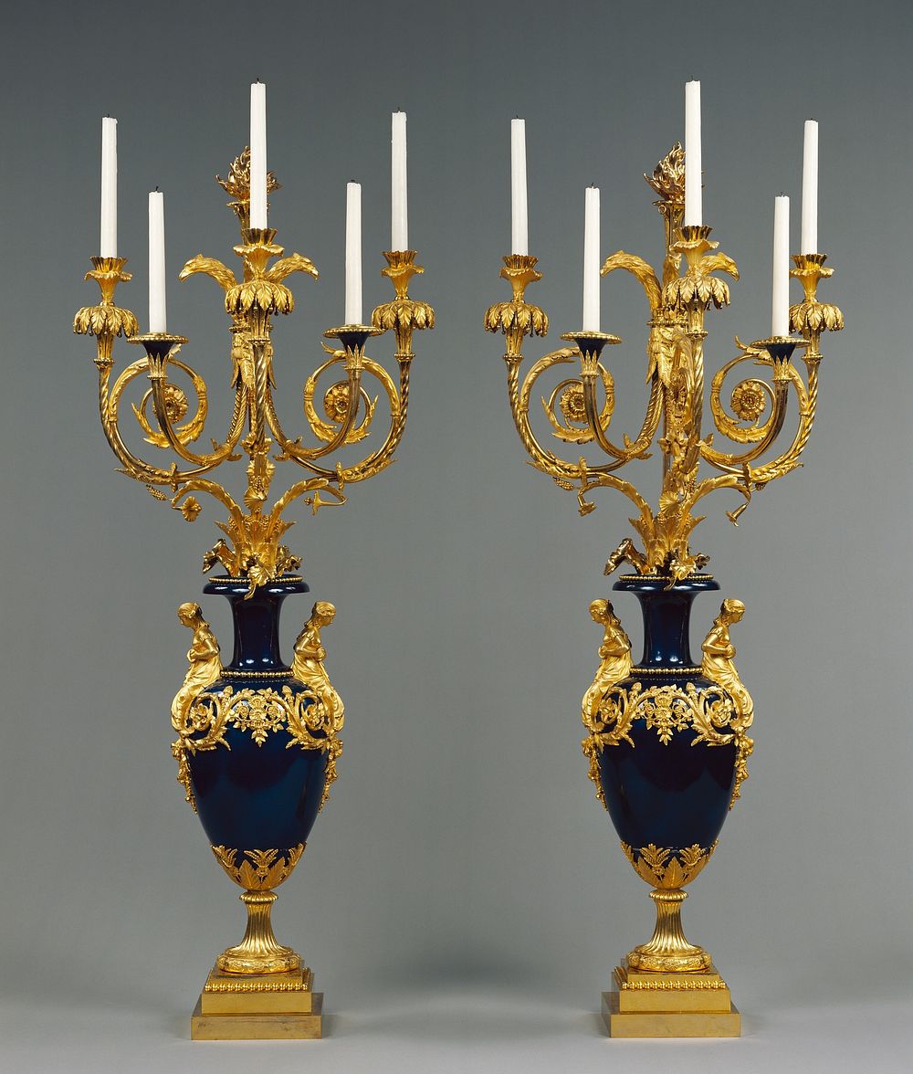 Pair of Standing Candelabra by Lucien François Feuchère