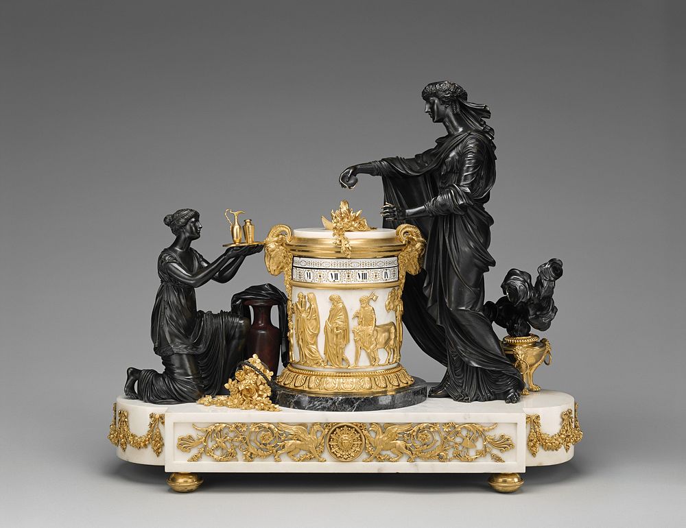 Mantel Clock by Pierre Philippe Thomire, Jean Guillaume Moitte and Henri François Dubuisson