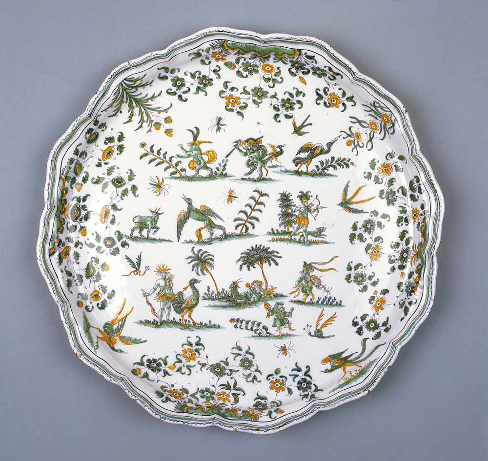 Plate by Joseph Olerys Manufactory Moustiers