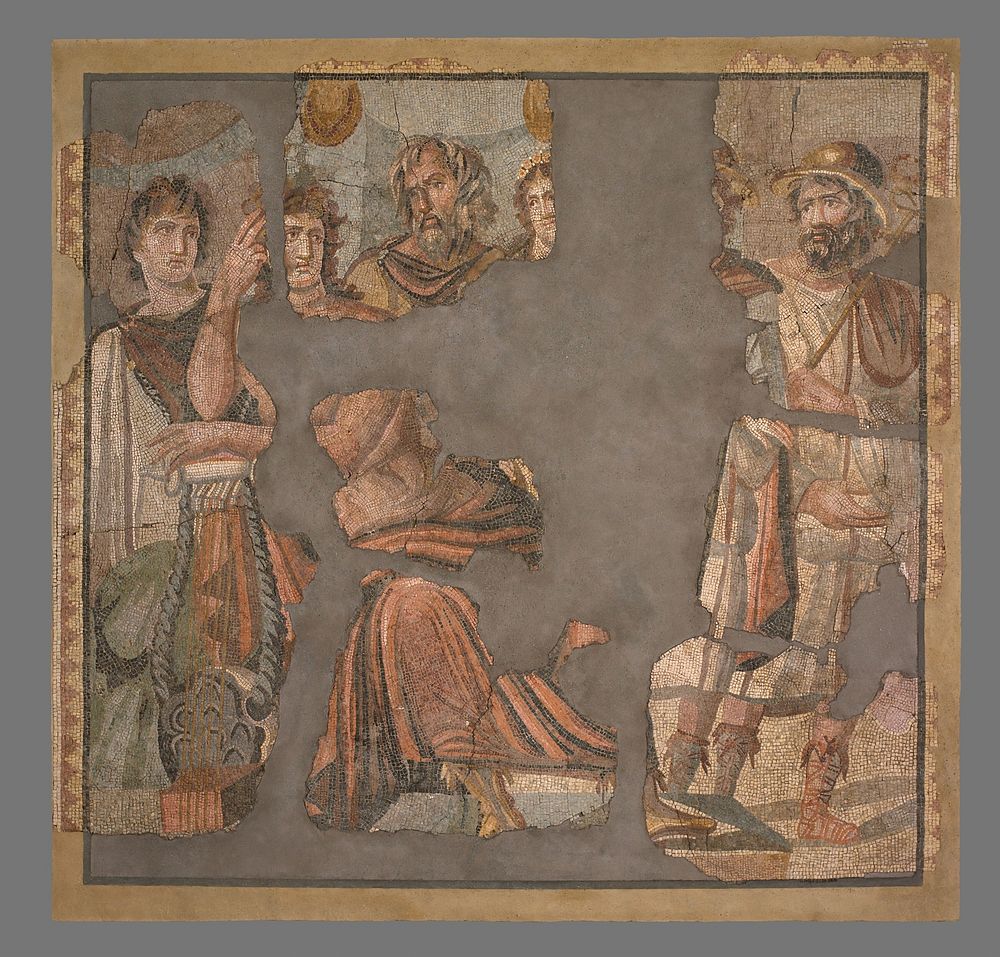 Mosaic Floor with Achilles and Briseis