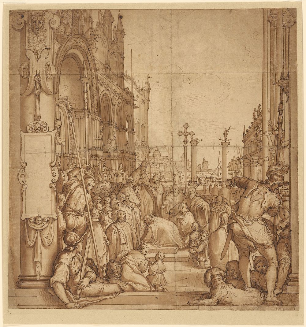 The Submission of the Emperor Frederick Barbarossa to Pope Alexander III by Federico Zuccaro