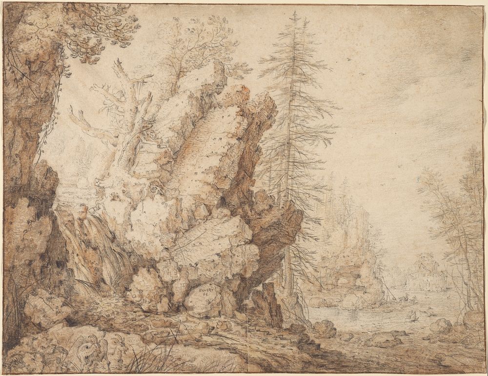 Landscape with Waterfall by Roelandt Savery