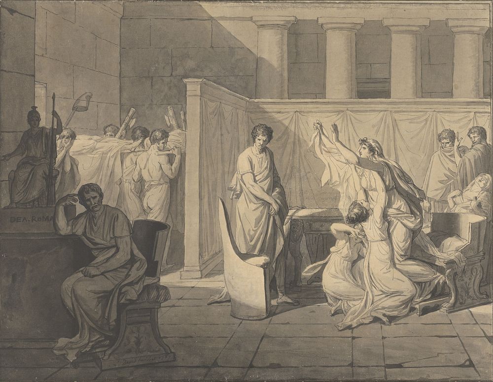 The Lictors Bringing Brutus the Bodies of His Sons by Jacques Louis David