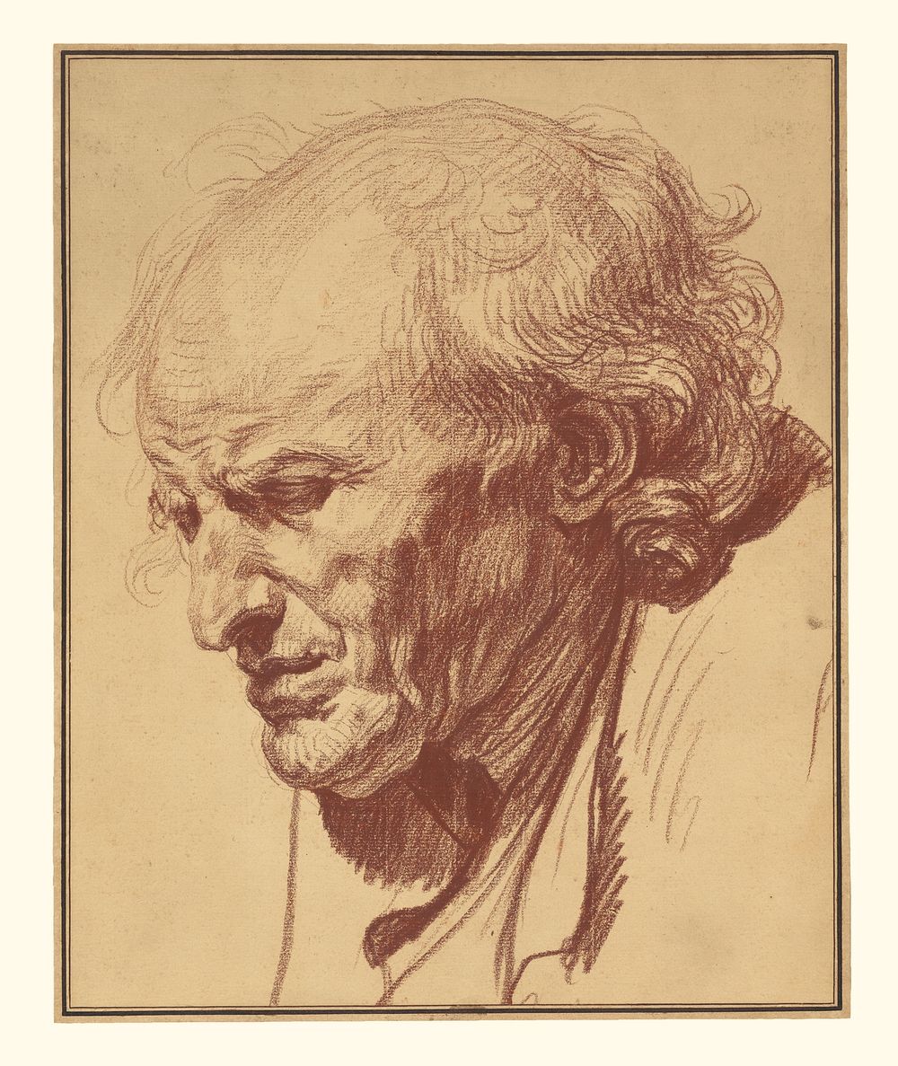Head of an Old Man by Jean Baptiste Greuze
