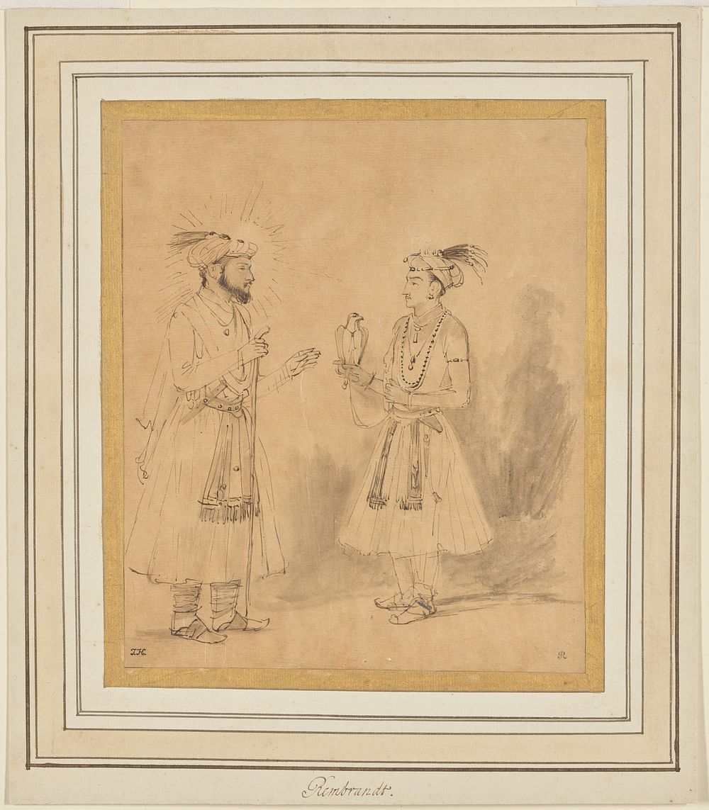 Shah Jahan and Dara Shikoh by Rembrandt Harmensz van Rijn