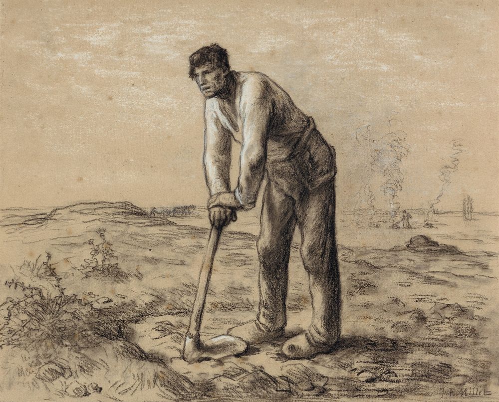 Man with a Hoe by Jean François Millet