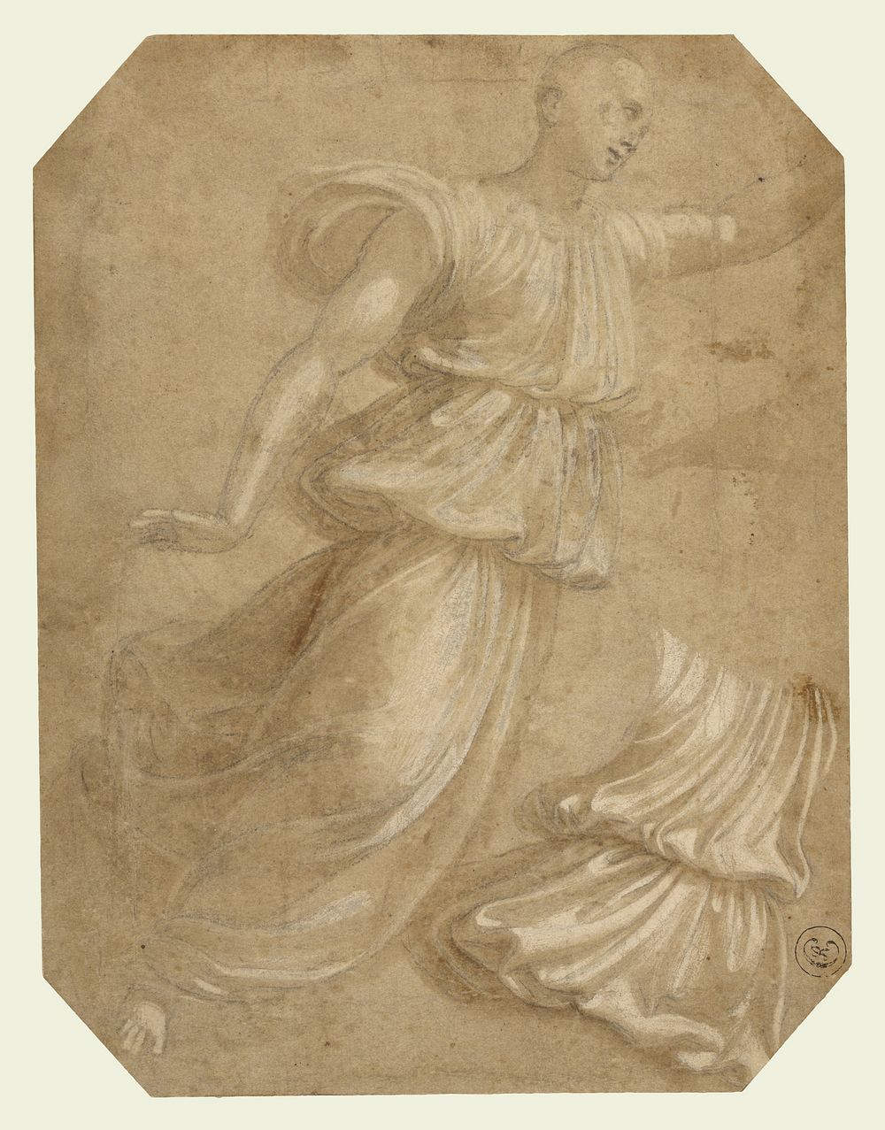 Study of an Angel and of Drapery by Innocenzo da Imola