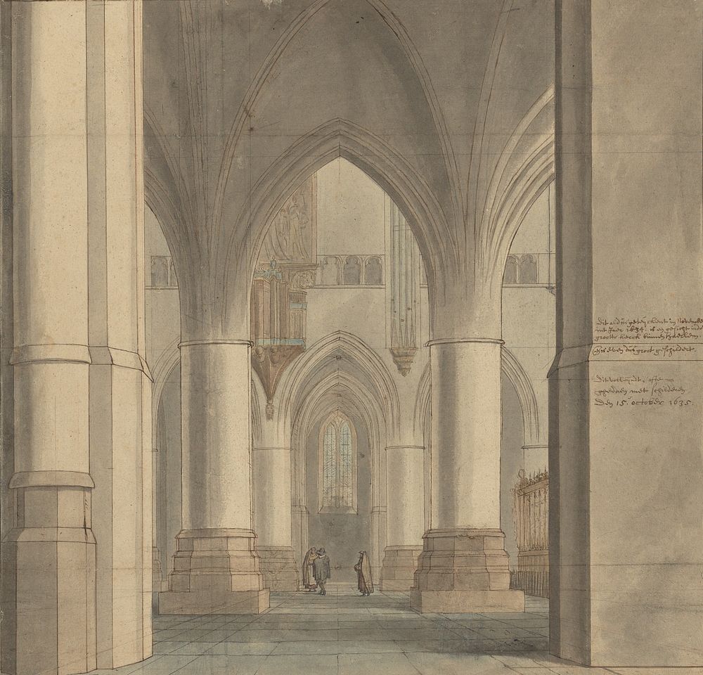 The Choir and North Ambulatory of the Church of Saint Bavo, Haarlem by Pieter Jansz Saenredam