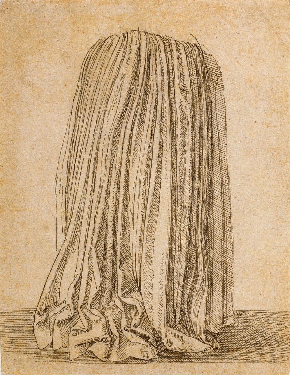 Study of a Pleated Skirt by Hans Brosamer
