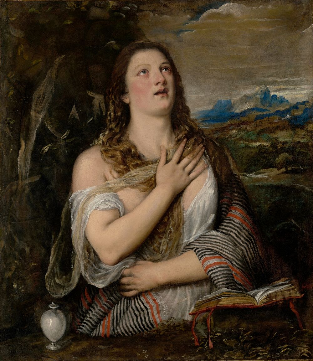 The Penitent Magdalene by Titian Tiziano Vecellio