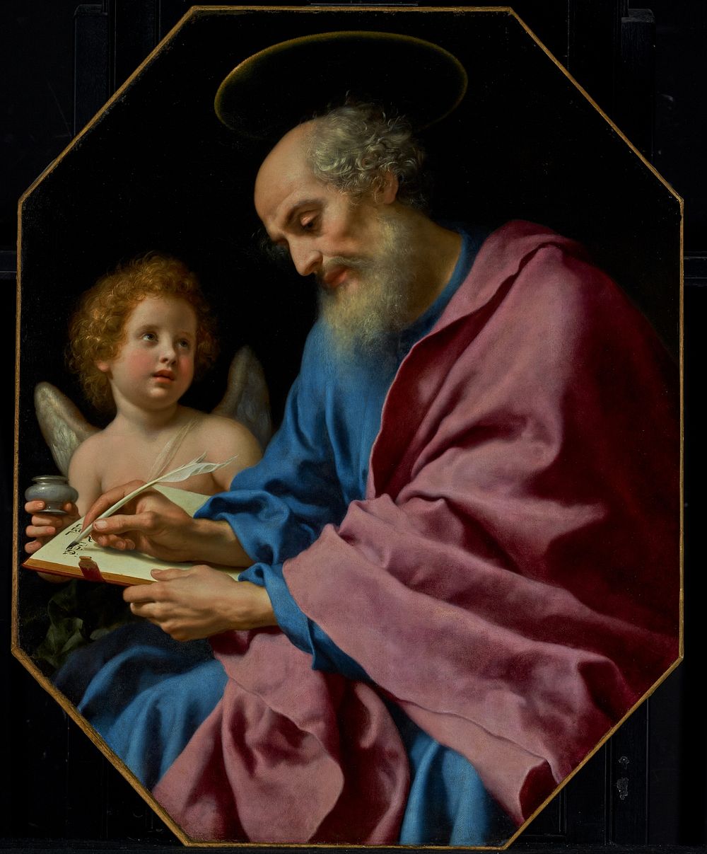 Saint Matthew Writing His Gospel by Carlo Dolci