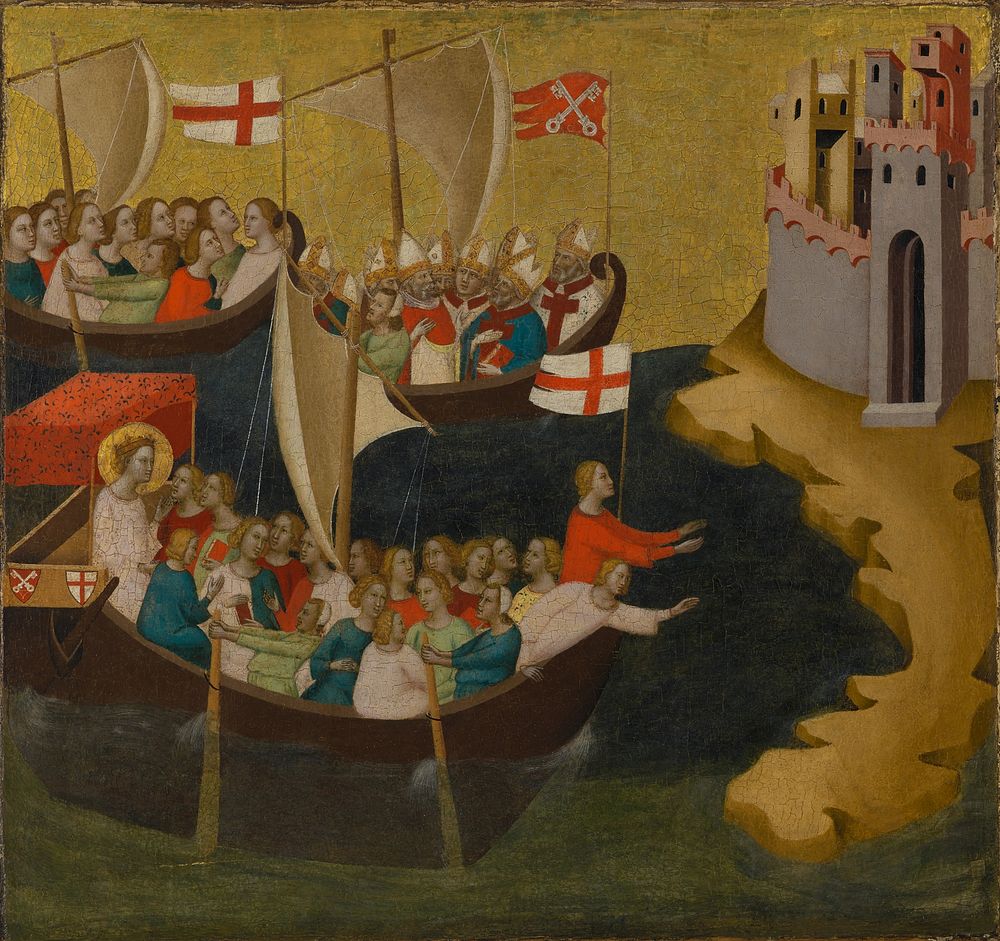 Arrival of Saint Ursula at Cologne by Bernardo Daddi