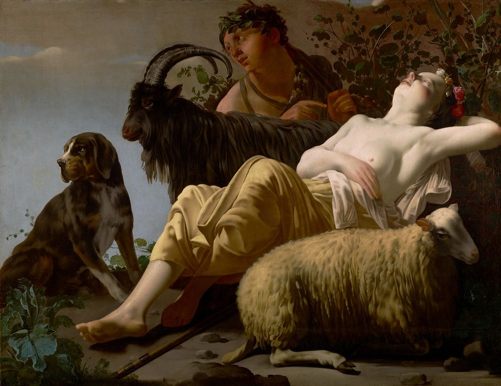 Shepherd and Sleeping Shepherdess by Reyer Jacobsz van Blommendael