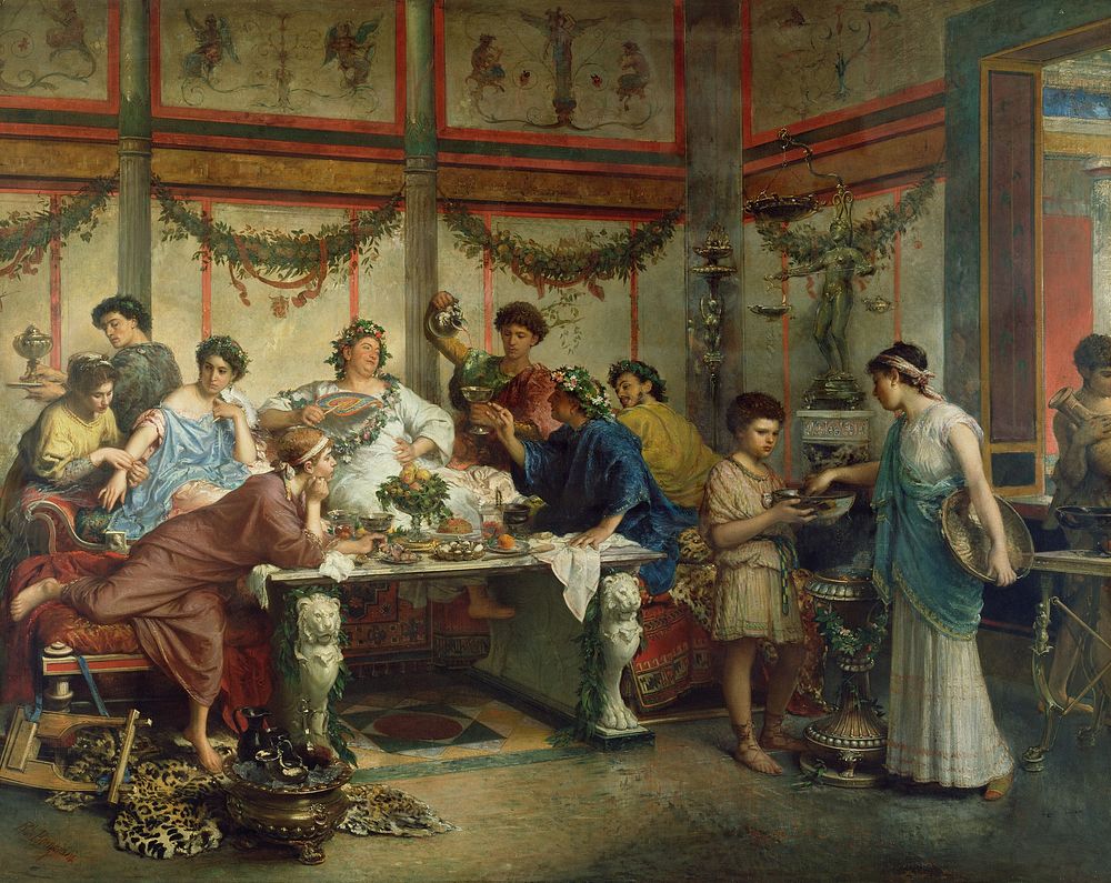 A Roman Feast by Roberto Bompiani