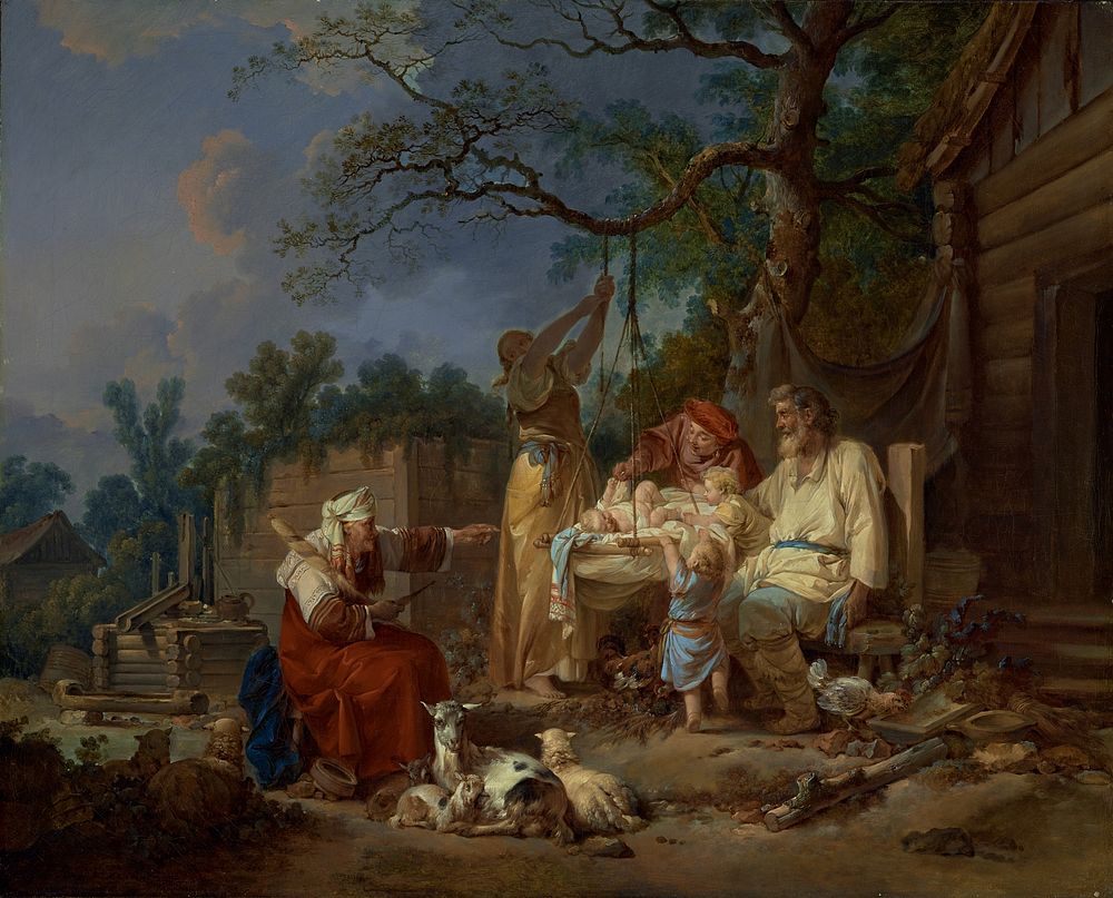 The Russian Cradle by Jean Baptiste Le Prince