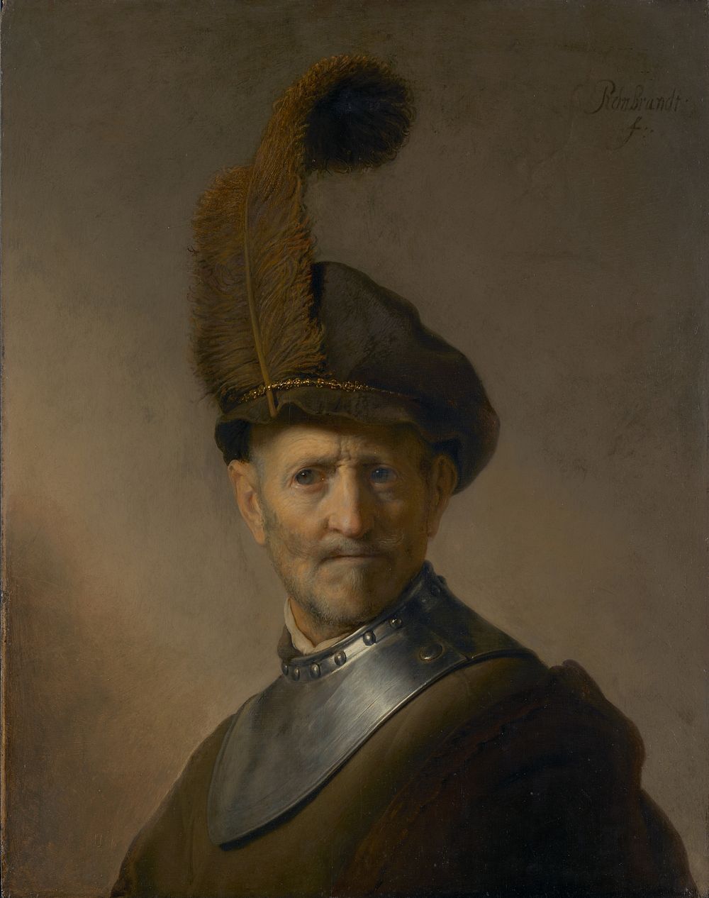 An Old Man in Military Costume by Rembrandt Harmensz van Rijn