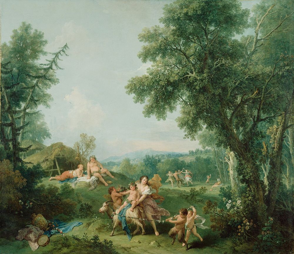 Landscape with the Education of Bacchus by Francesco Zuccarelli