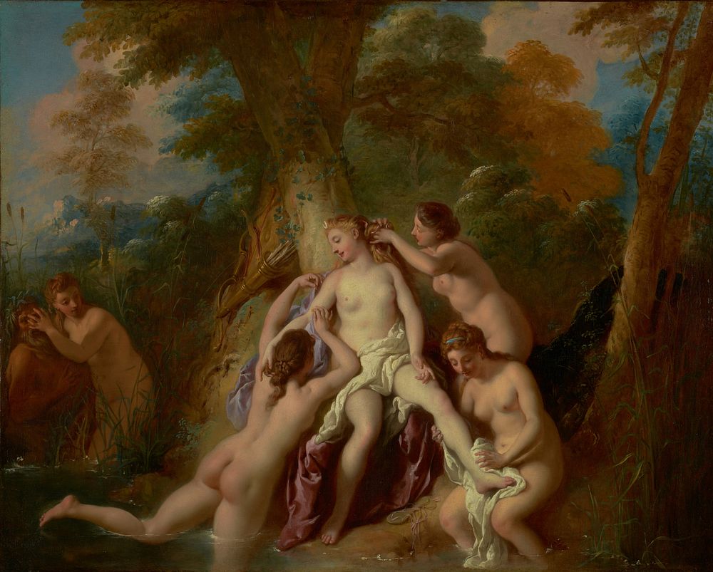 Diana and Her Nymphs Bathing by Jean François de Troy