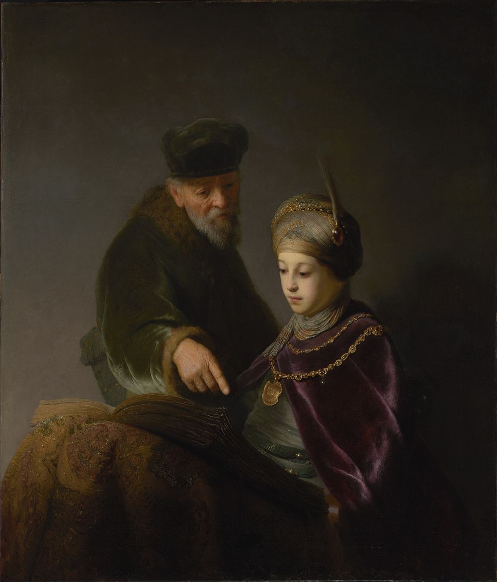 A Young Scholar and his Tutor by Rembrandt Harmensz van Rijn