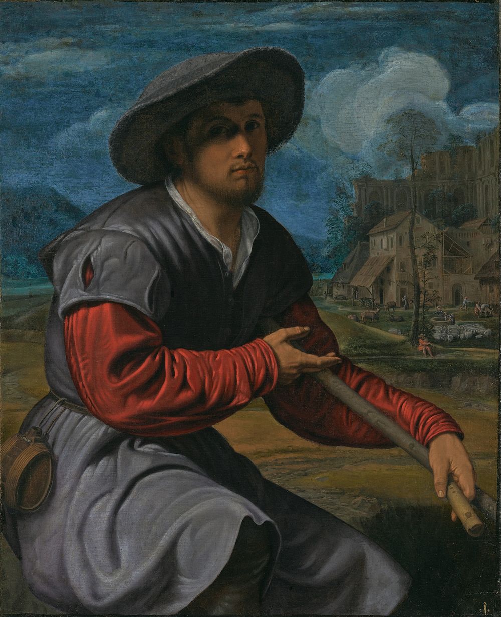 Shepherd with a Flute by Giovanni Girolamo Savoldo