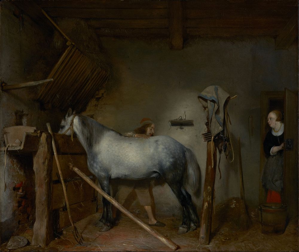 Horse Stable by Gerard ter Borch