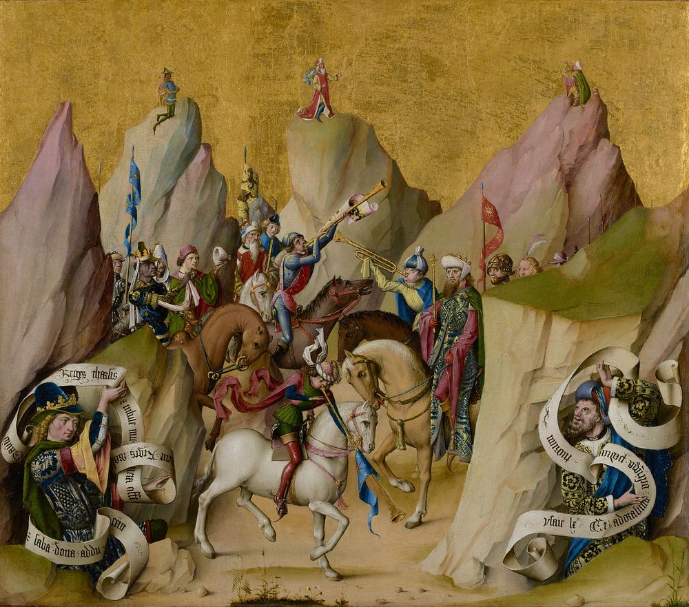 The Meeting of the Three Kings, with David and Isaiah (recto); The Assumption of the Virgin (verso) by Master of the St…