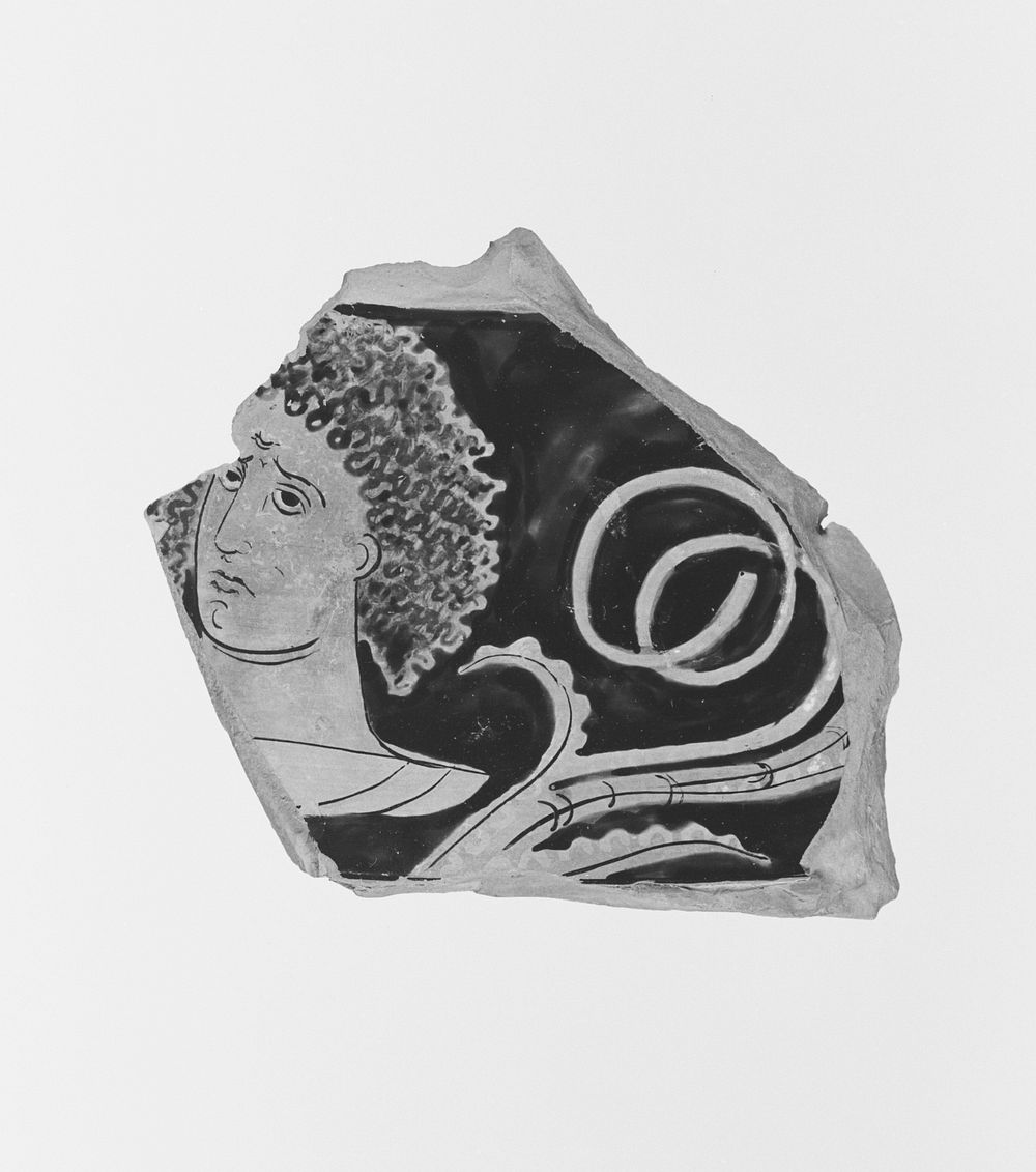 Apulian Red-Figure Volute Krater Fragment by Painter of the Dublin Situla