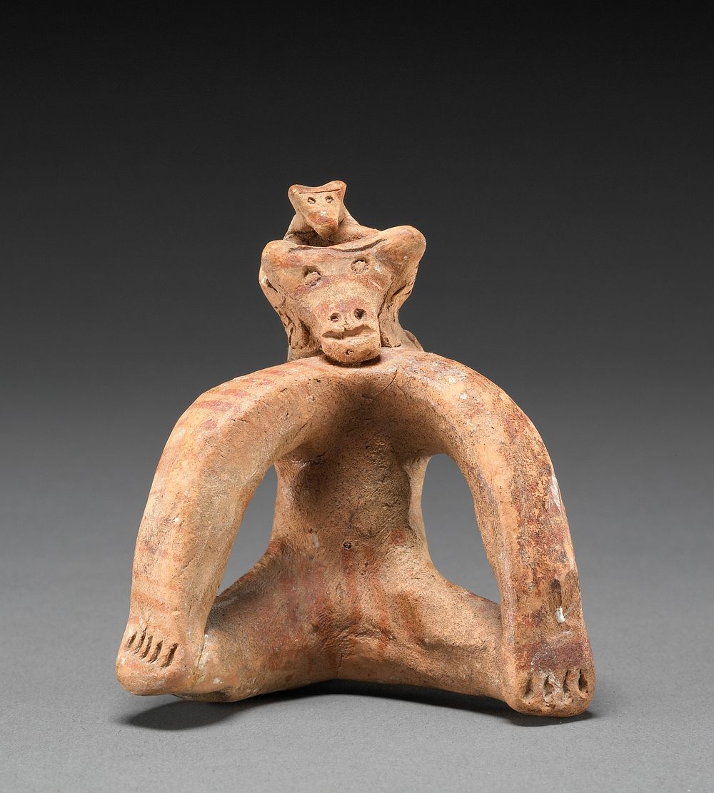 Statuette of an Ape with Its Baby