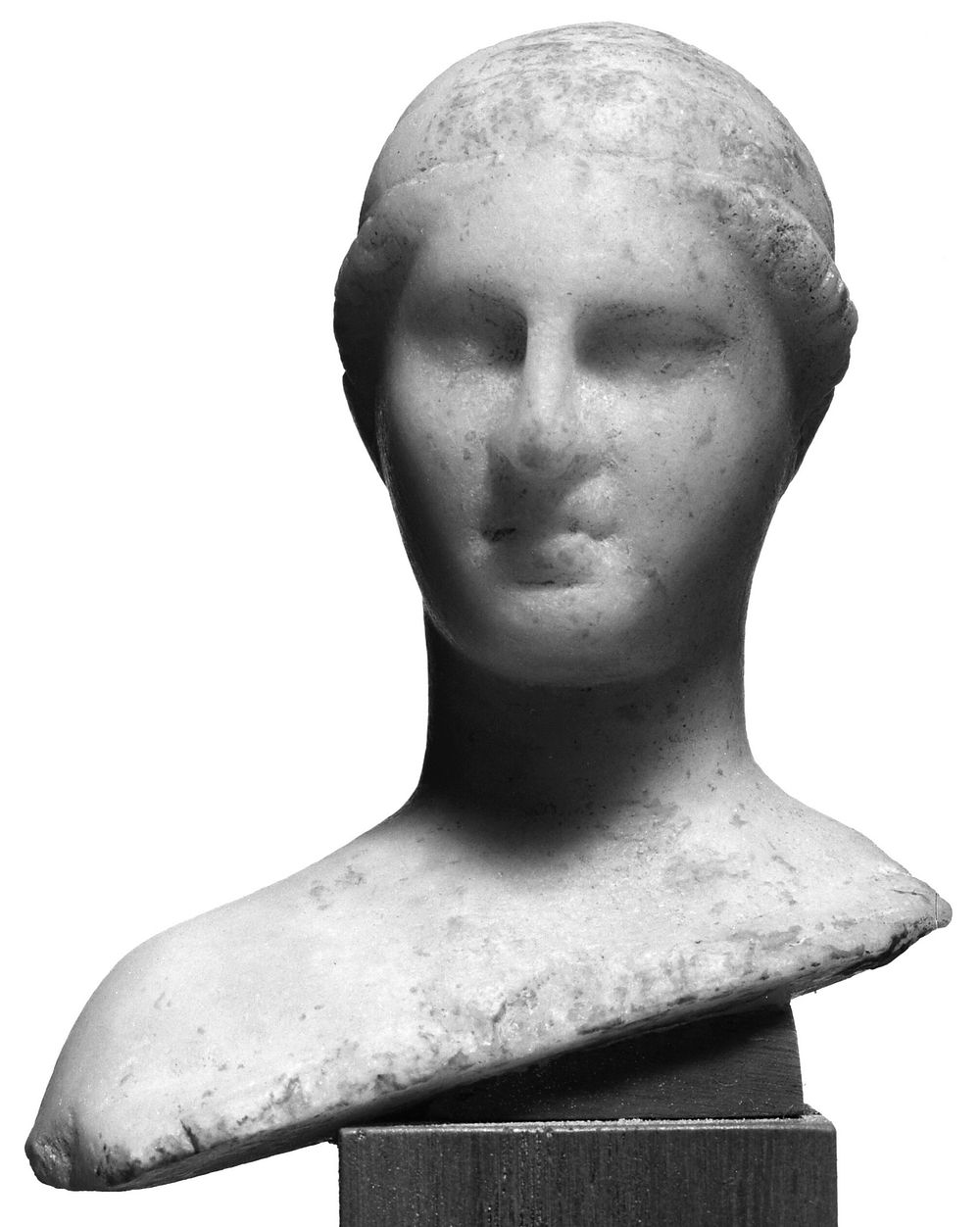 Head and Shoulders of a Woman Worked for Insertion into a Statuette