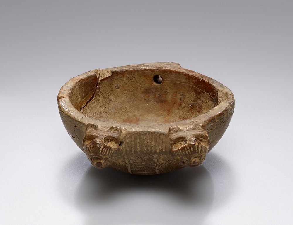 Bowl with Two Lion Heads