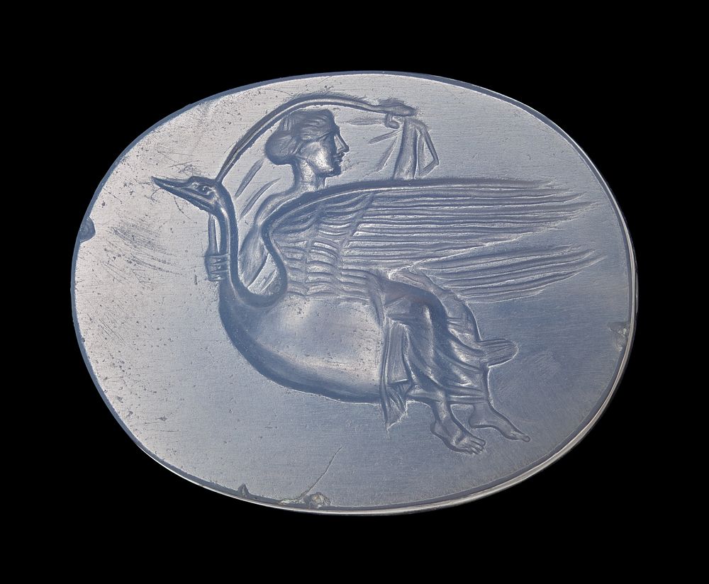 Engraved Scaraboid with Aphrodite Riding a Goose