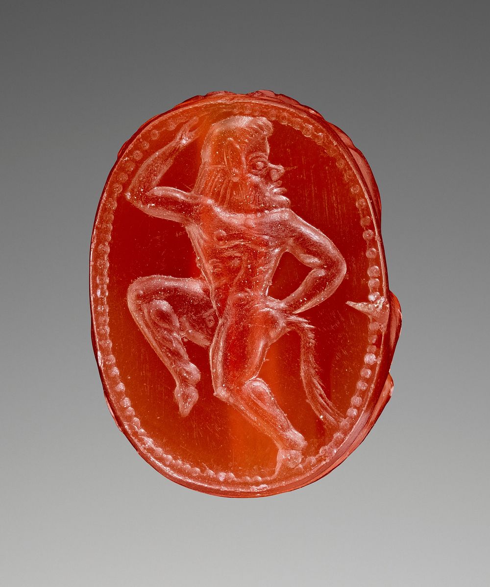 Scarab with Dancing Satyr