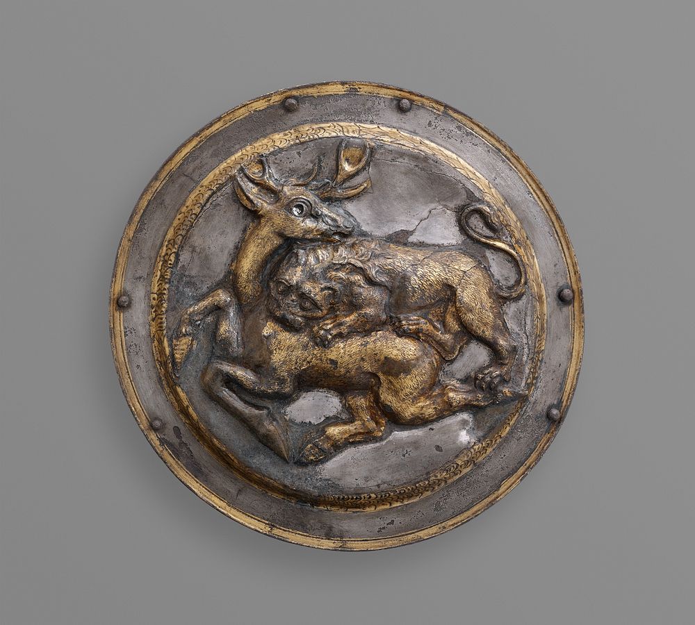 Phalera with Relief of Lion Attacking a Stag