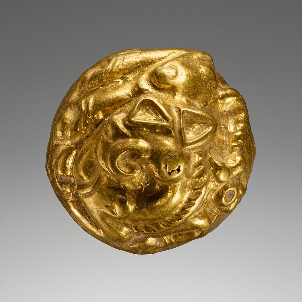 Button with Curled Griffin (Harness Ornament)