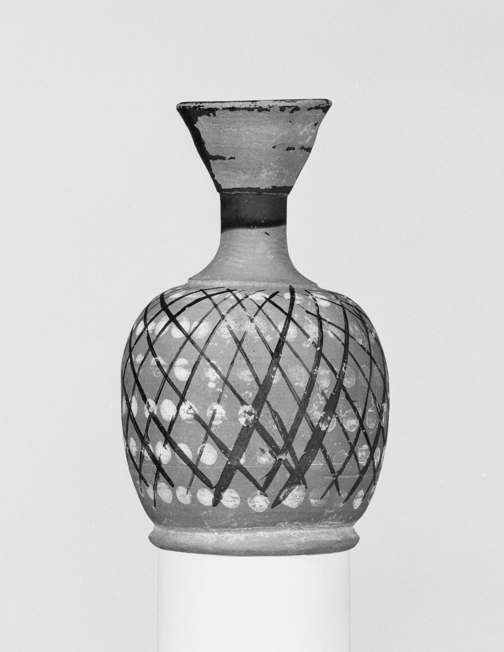 Attic Squat Lekythos with Network Pattern by Bulas Group