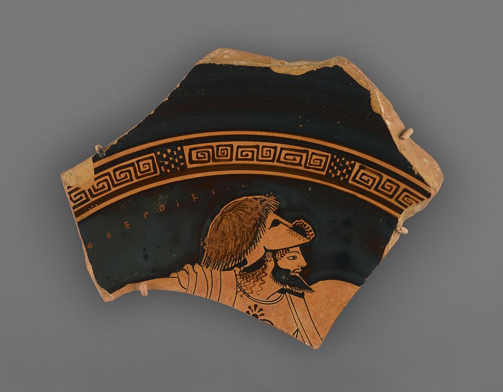 Attic Red-Figure Cup Fragment by Onesimos and Euphronios