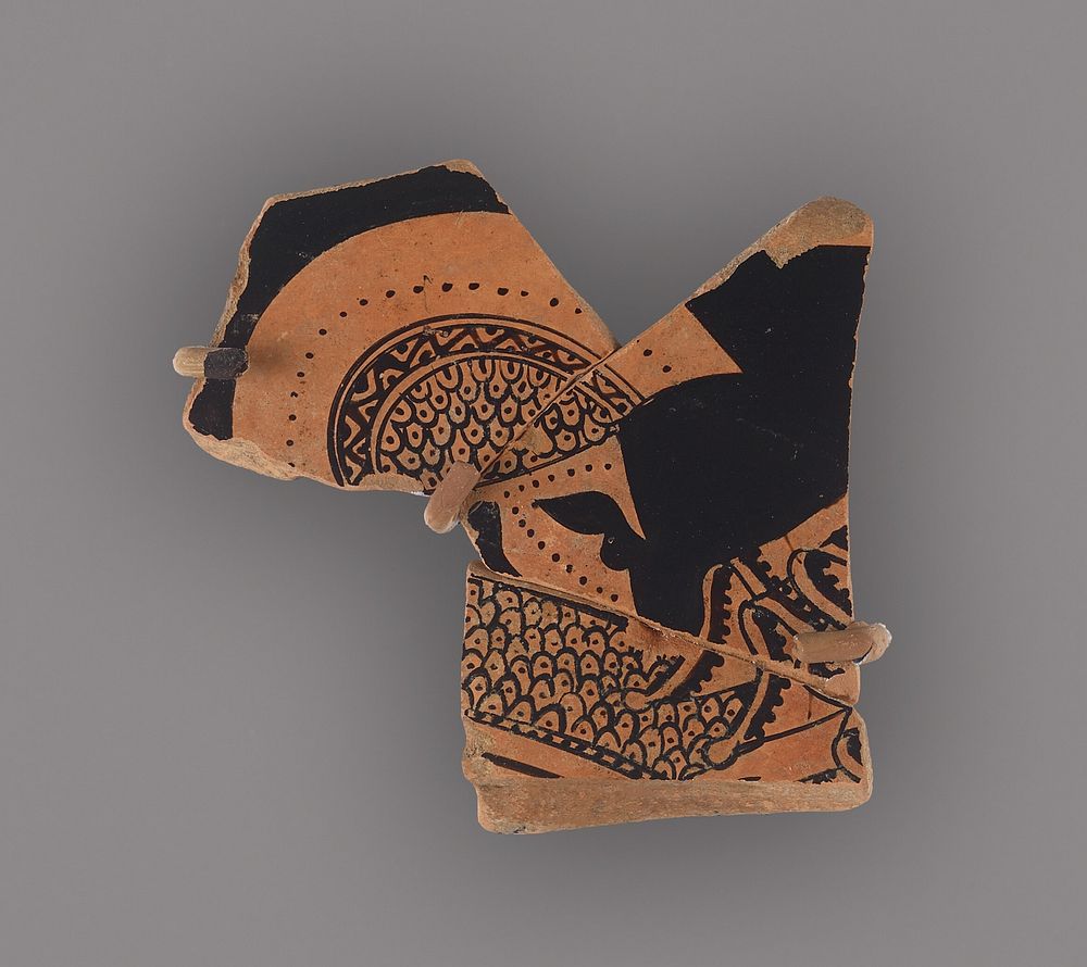Attic Red-Figure Kylix Fragment by Triptolemos Painter