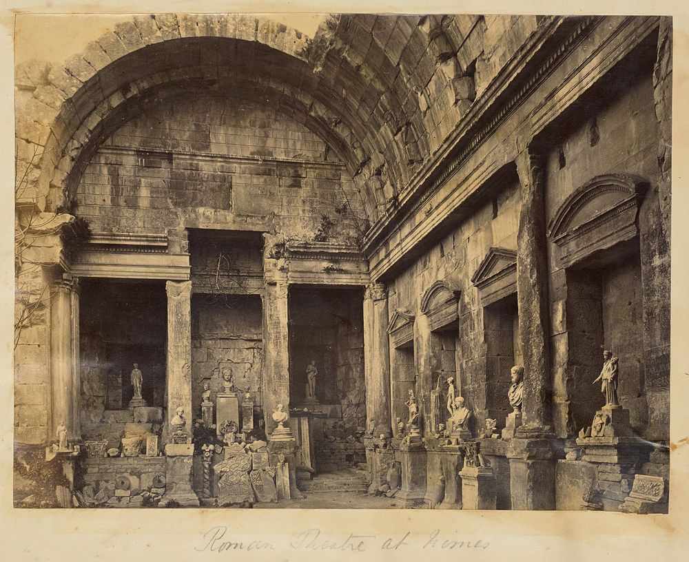 Temple of Diana, Nîmes by Édouard Baldus