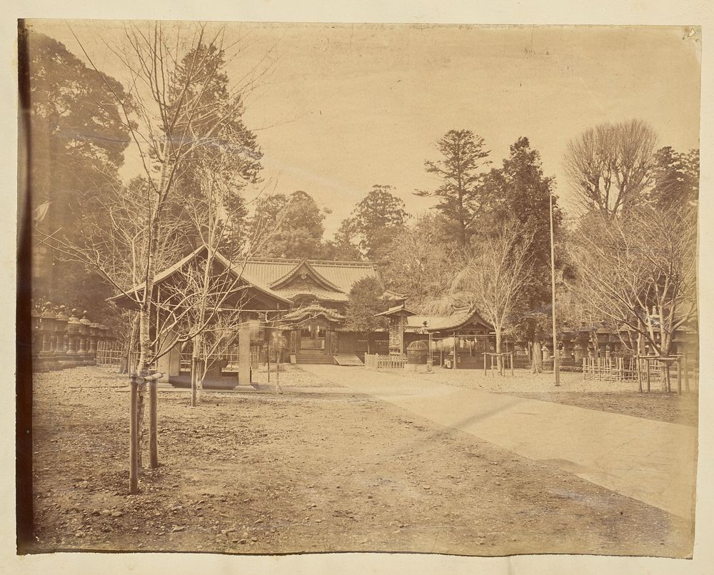 Courtyard in an unidentified Japanese temple