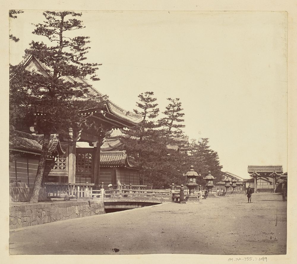 Entrance gate of an unidentified Japanese temple