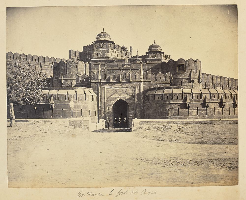 Entrance to the Fort at Agra by Thomas A Rust
