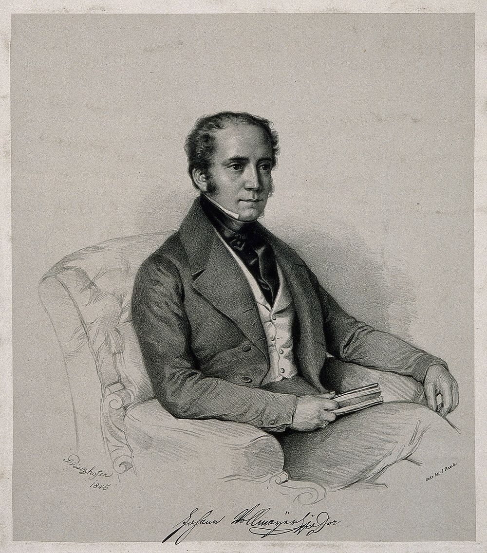 Johann Vollmayer. Lithograph by A. Prinzhofer, 1845.
