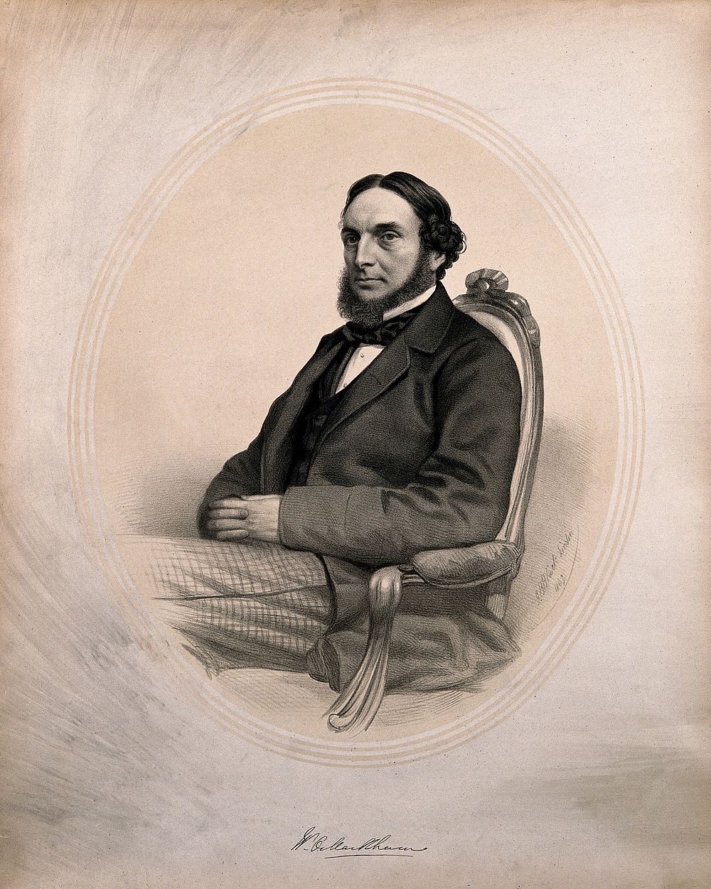 William Orlando Markham. Lithograph by G. B. Black, 1862.