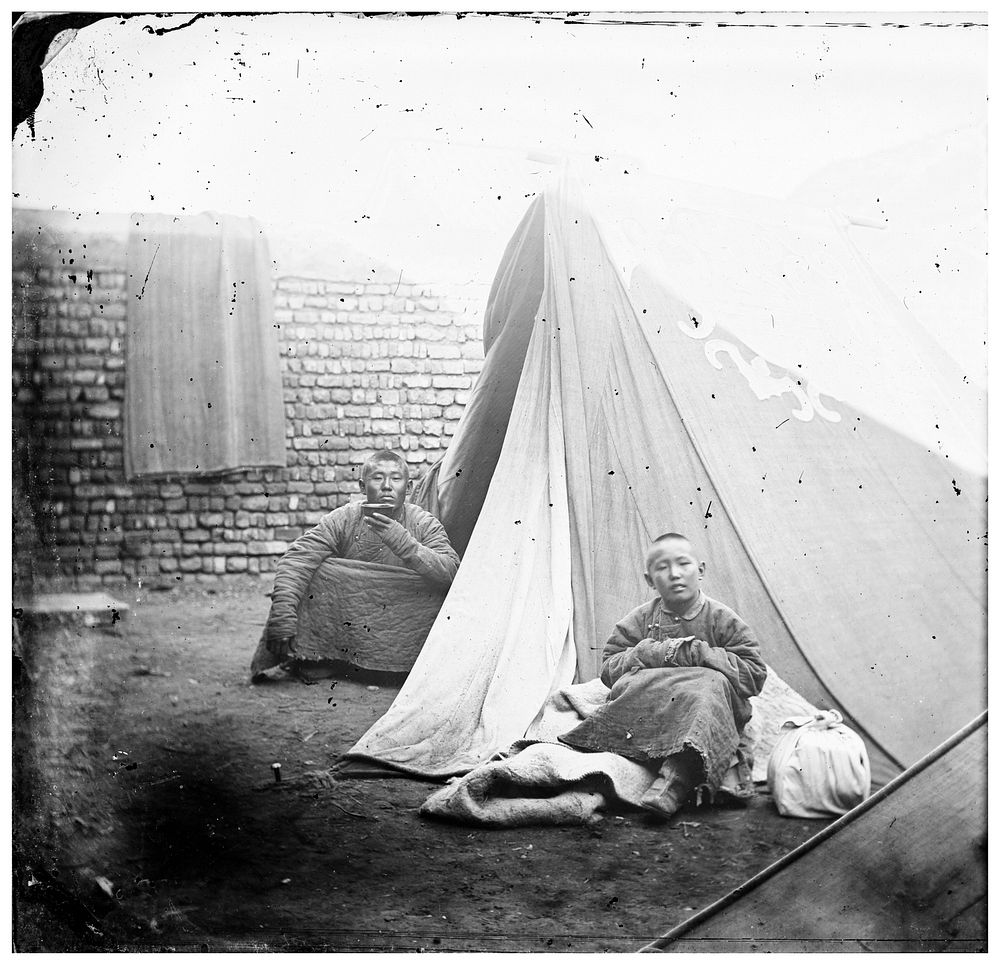 Peking, Pechili province, China: a Mongol tent. Photograph by John Thomson, 1871.